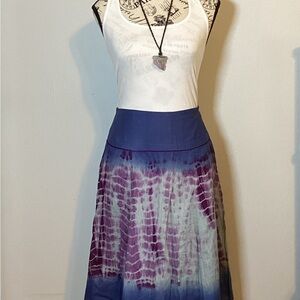 MIX NOUVEAU LADIES LINED TIE DYE FLARED BOHO PEASANT GYPSY SKIRT Sz MED.…